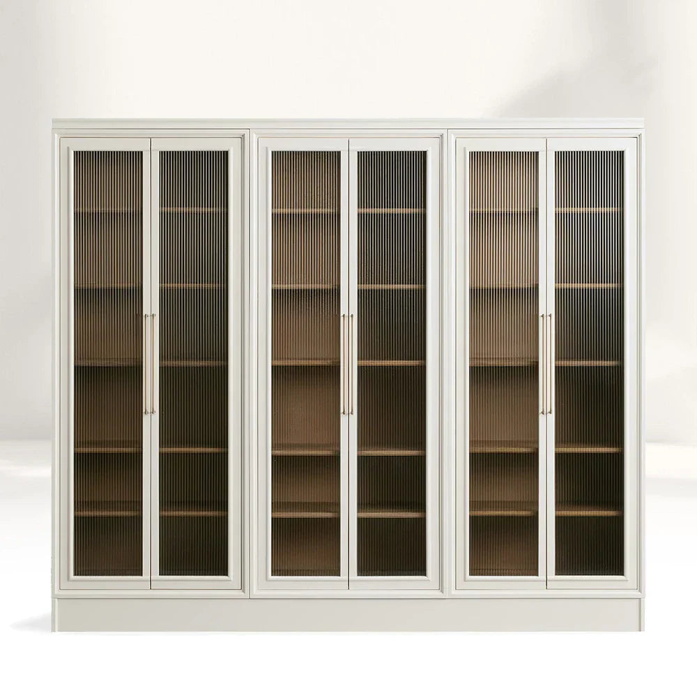 Rowan Modular Tall Reeded Glass Plinth Cabinet