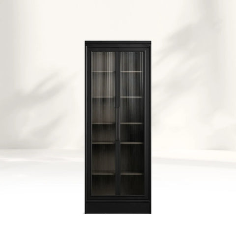 Rowan Modular Tall Reeded Glass Plinth Cabinet