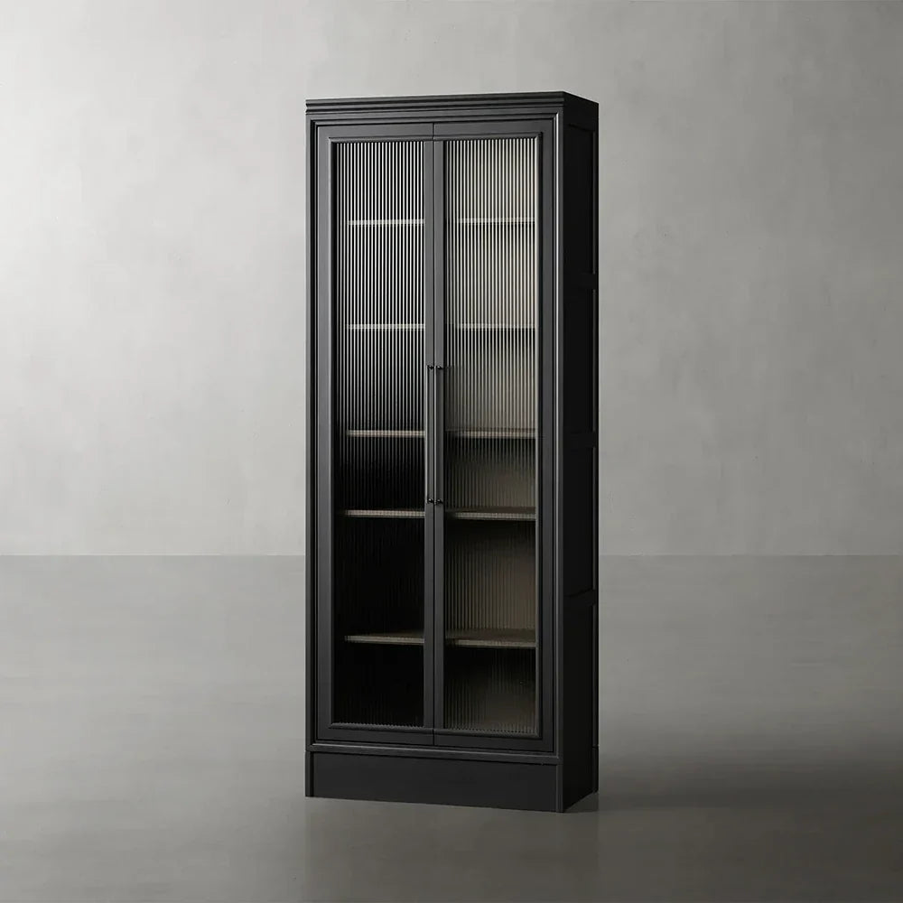 Rowan Modular Tall Reeded Glass Plinth Cabinet