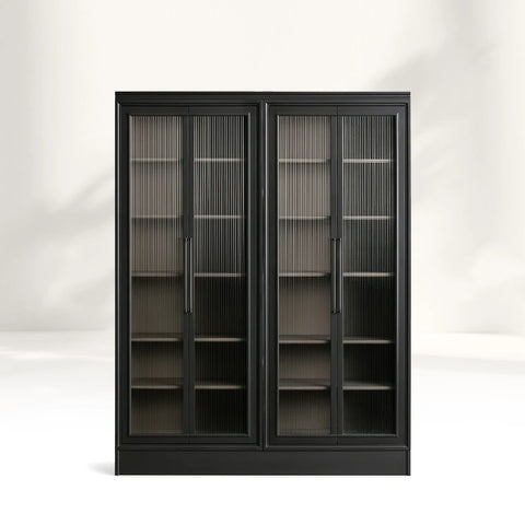 Rowan Modular Tall Reeded Glass Plinth Cabinet