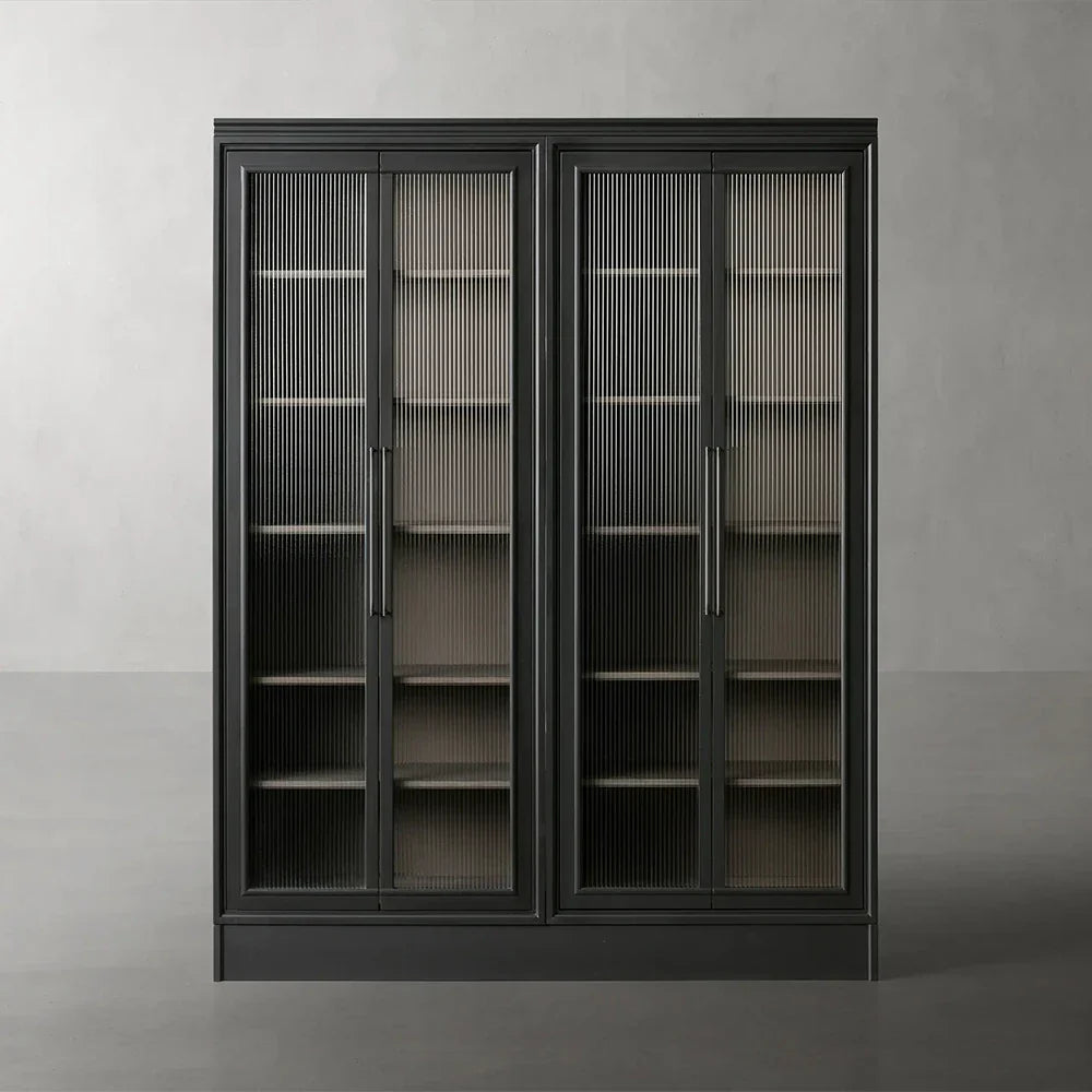 Rowan Modular Tall Reeded Glass Plinth Cabinet