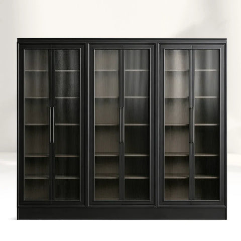 Rowan Modular Tall Reeded Glass Plinth Cabinet