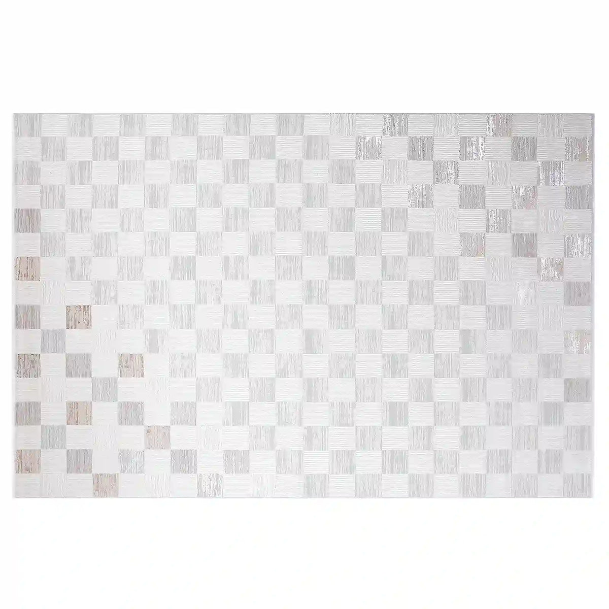 Safei Textured Grid Calm Interior Area Rug