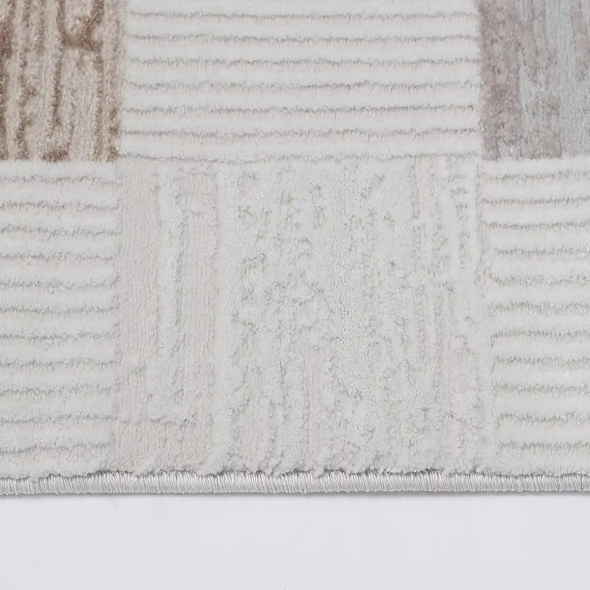 Safei Textured Grid Calm Interior Area Rug