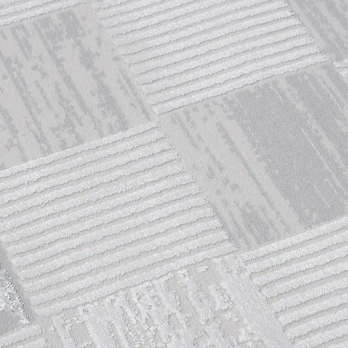 Safei Textured Grid Calm Interior Area Rug