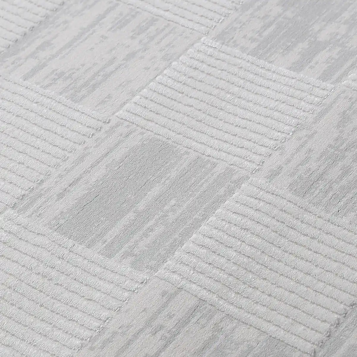 Safei Textured Grid Calm Interior Area Rug