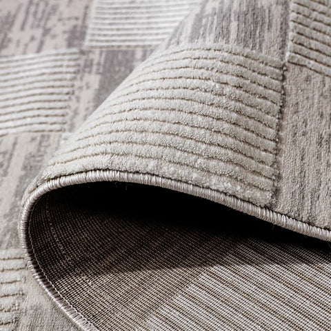 Safei Textured Grid Calm Interior Area Rug