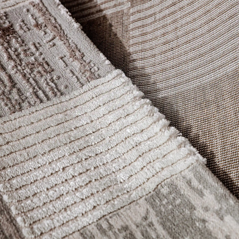 Safei Textured Grid Calm Interior Area Rug