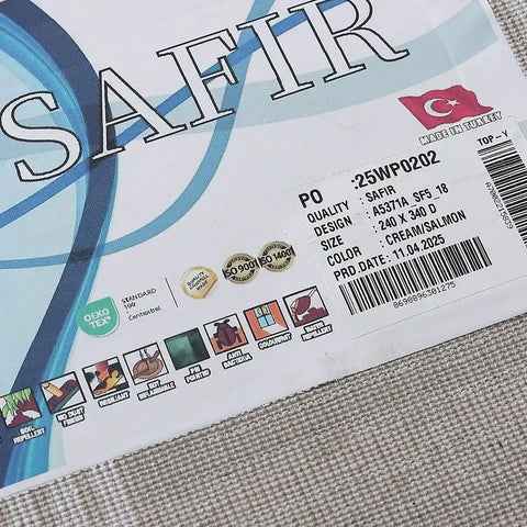 Safei Textured Grid Calm Interior Area Rug