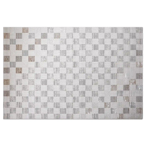 Safei Textured Grid Calm Interior Area Rug