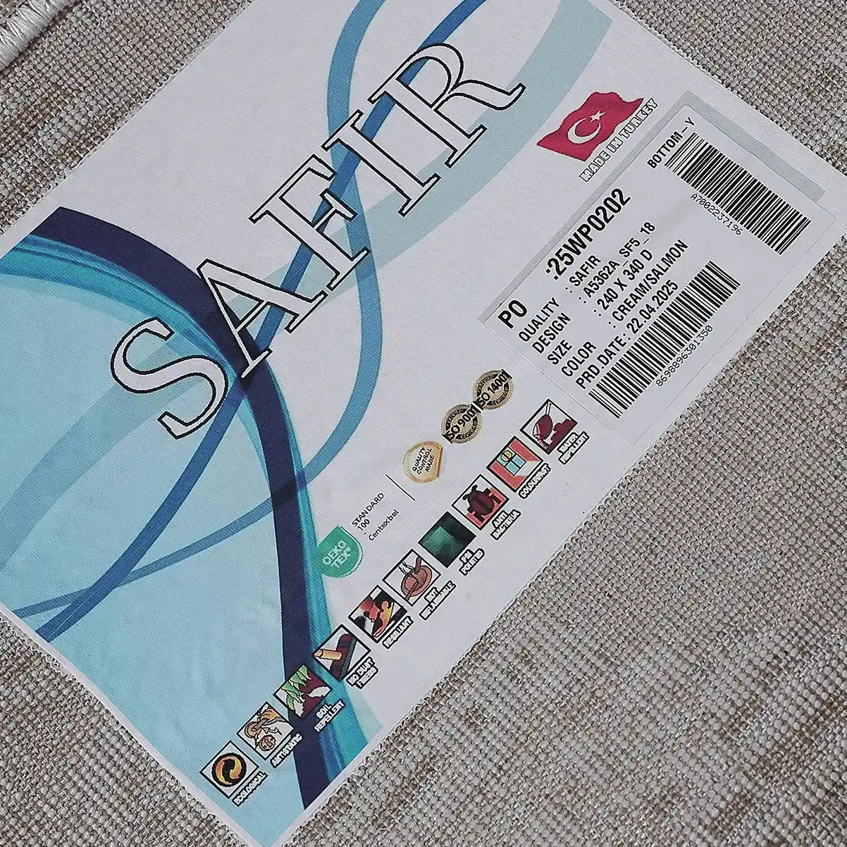 Shafei Mineral Texture Calm Interior Area Rug