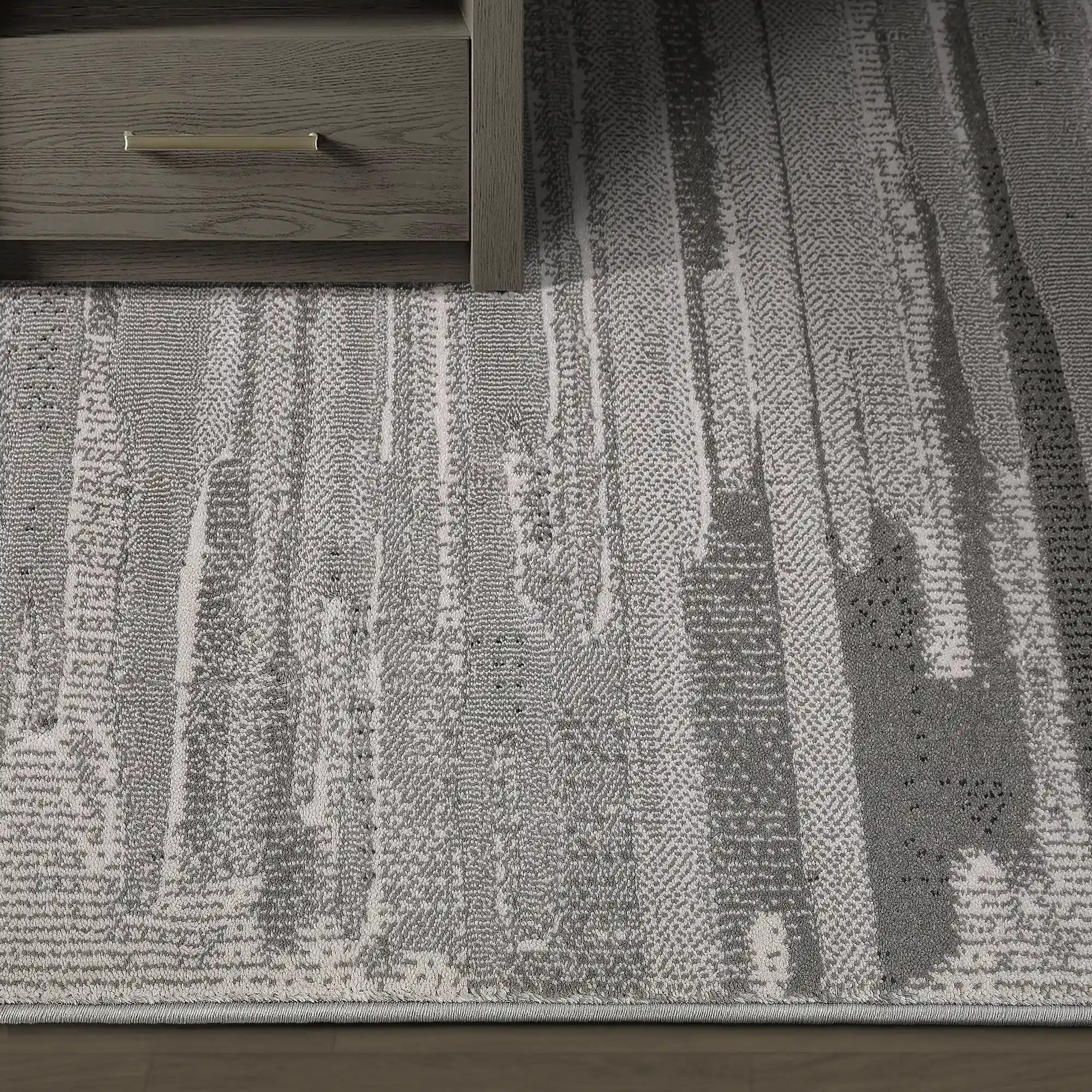 Shanluan Mountain Ridge Abstract Textured Area Rug