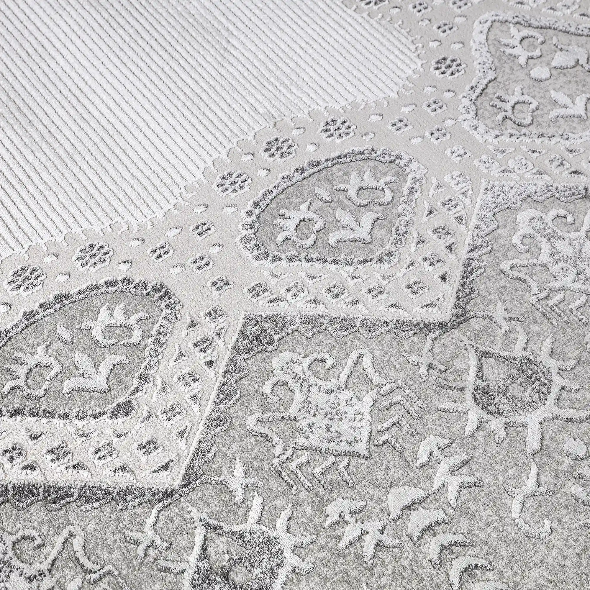 Shafei Ornamental Border Calm Interior Area Rug