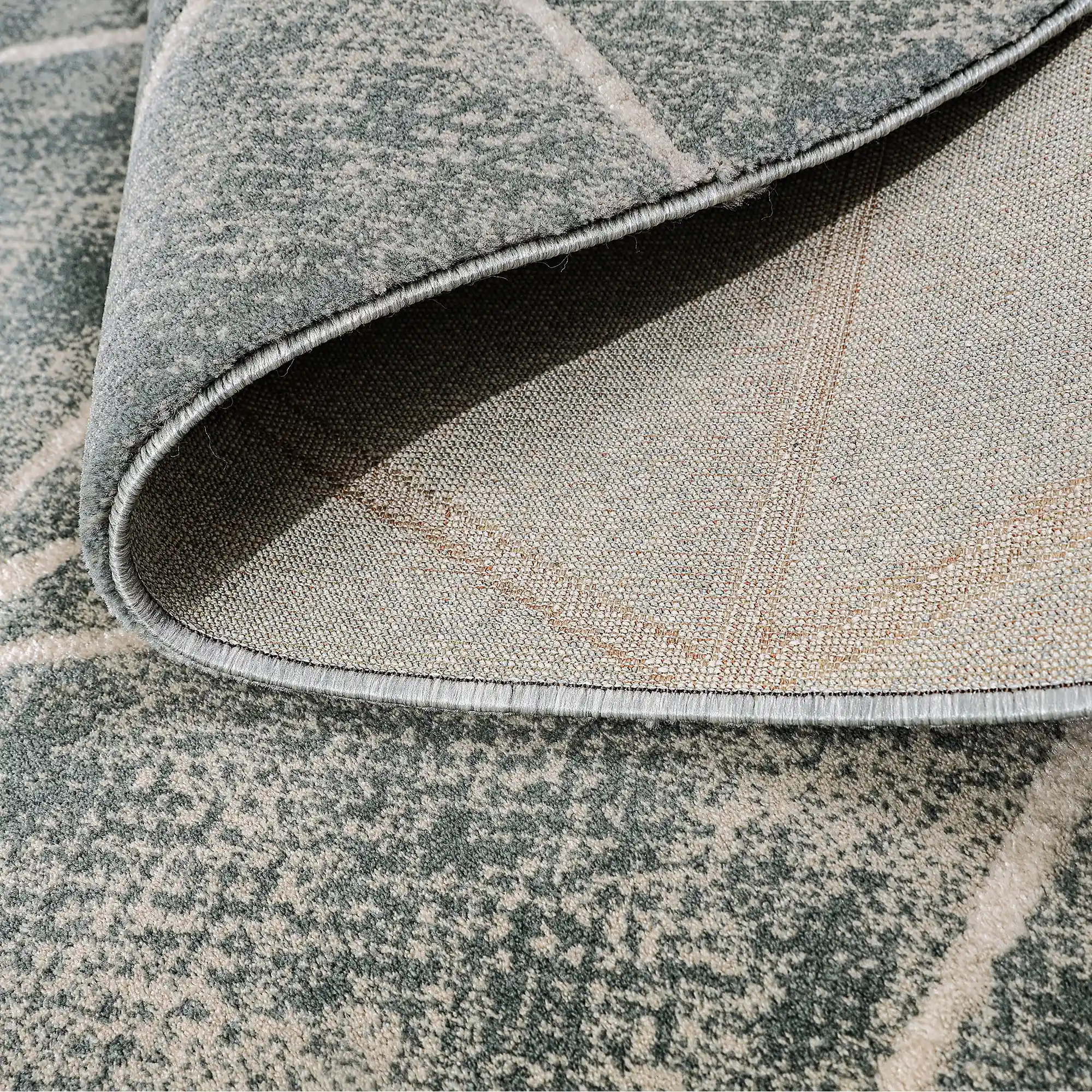 Torino Faceted Grid Abstract Neutral Area Rug