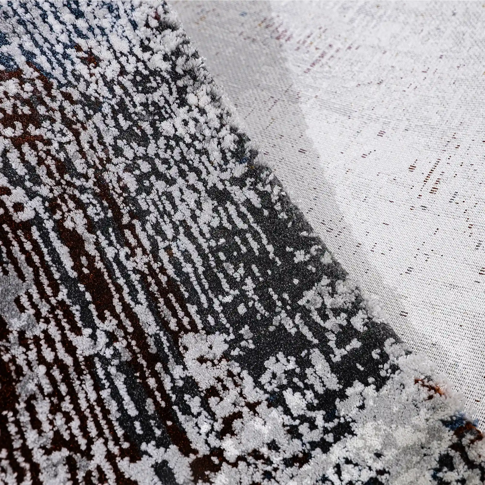 Torino Disrupted Linear Texture Abstract Neutral Area Rug