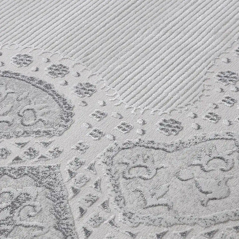 Shafei Ornamental Border Calm Interior Area Rug