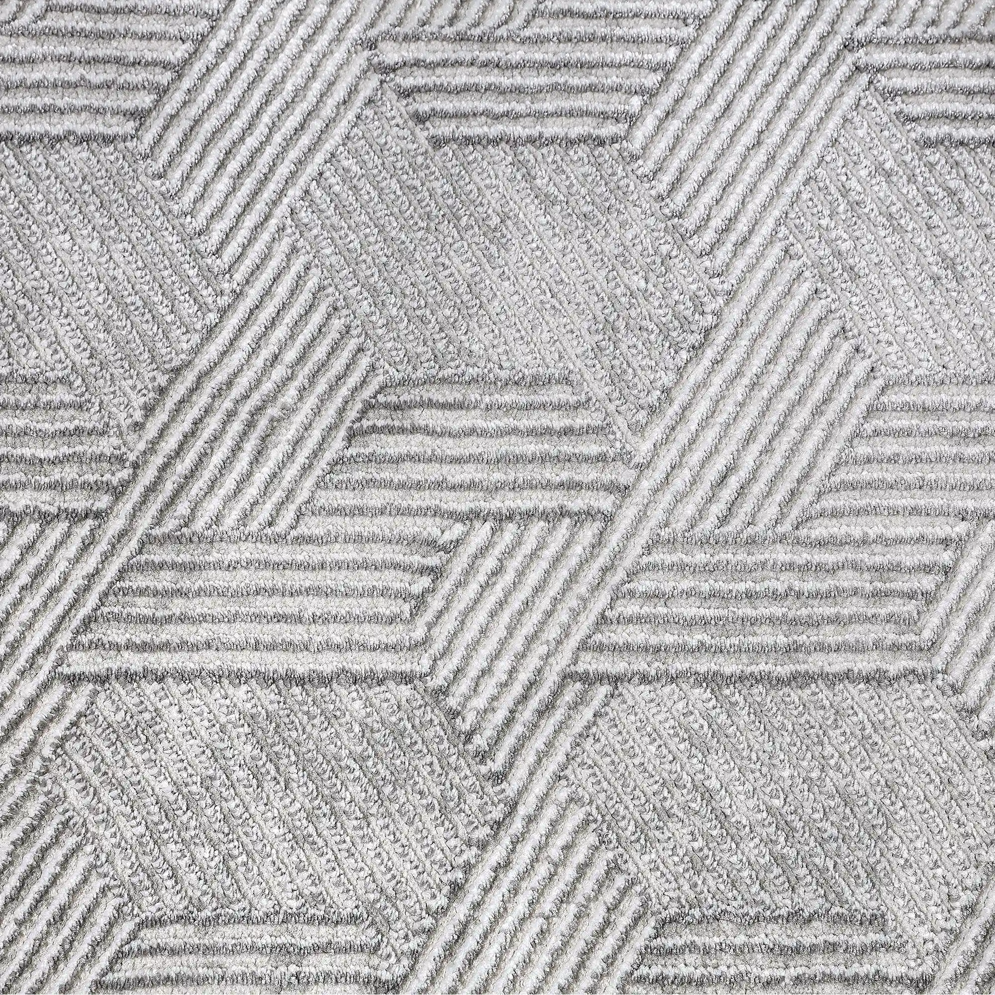 Shafei Textured Geometric Calm Interior Area Rug