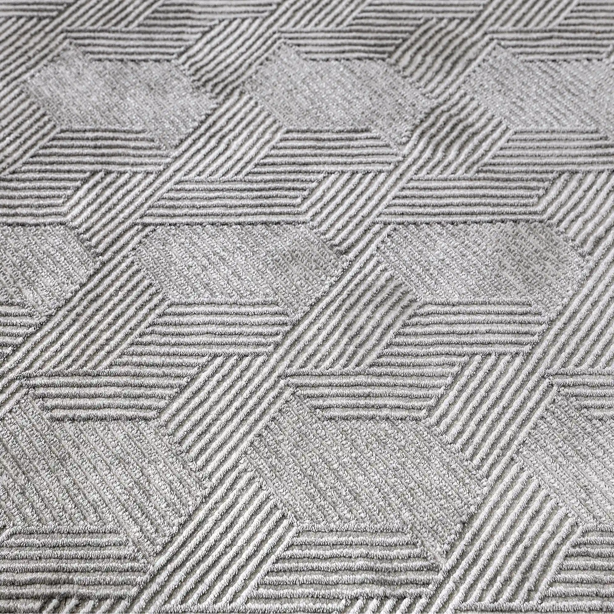 Shafei Textured Geometric Calm Interior Area Rug