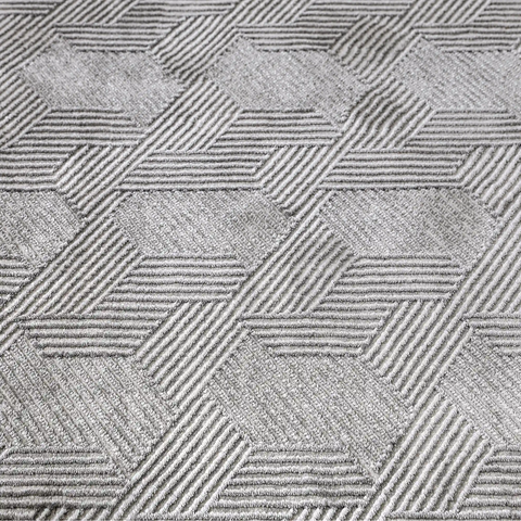 Shafei Textured Geometric Calm Interior Area Rug