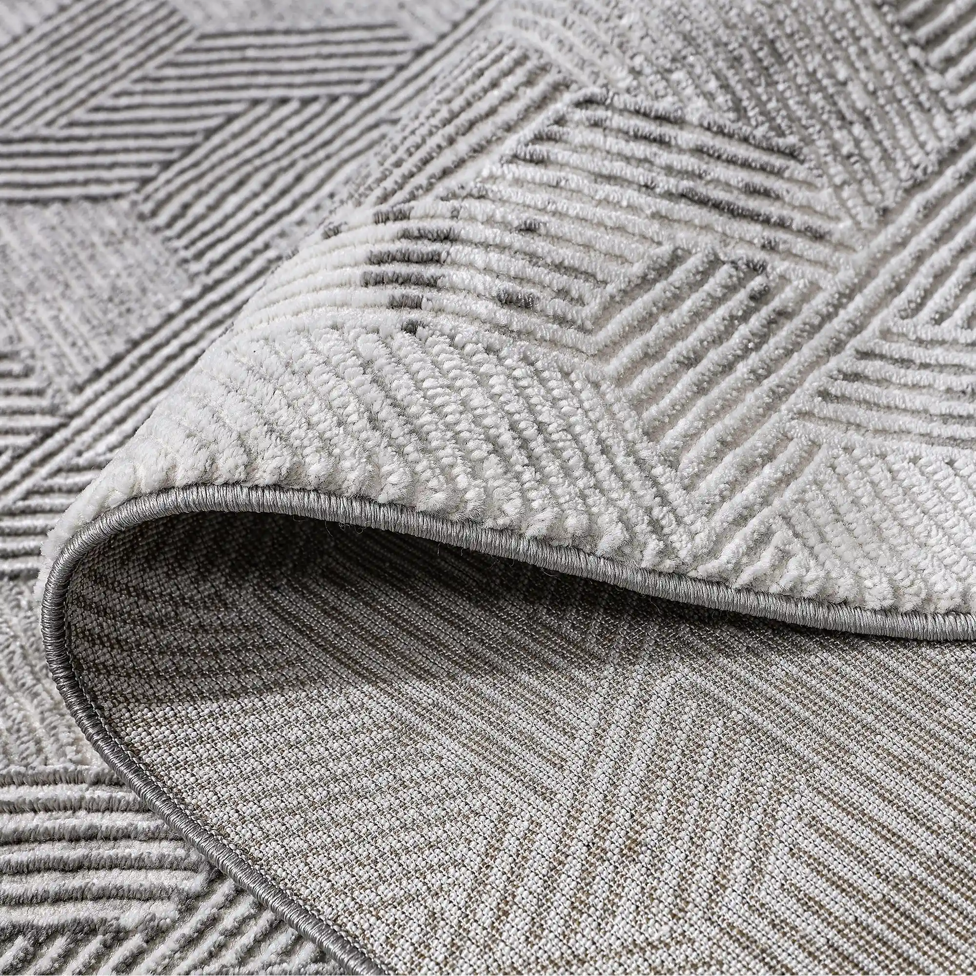 Shafei Textured Geometric Calm Interior Area Rug