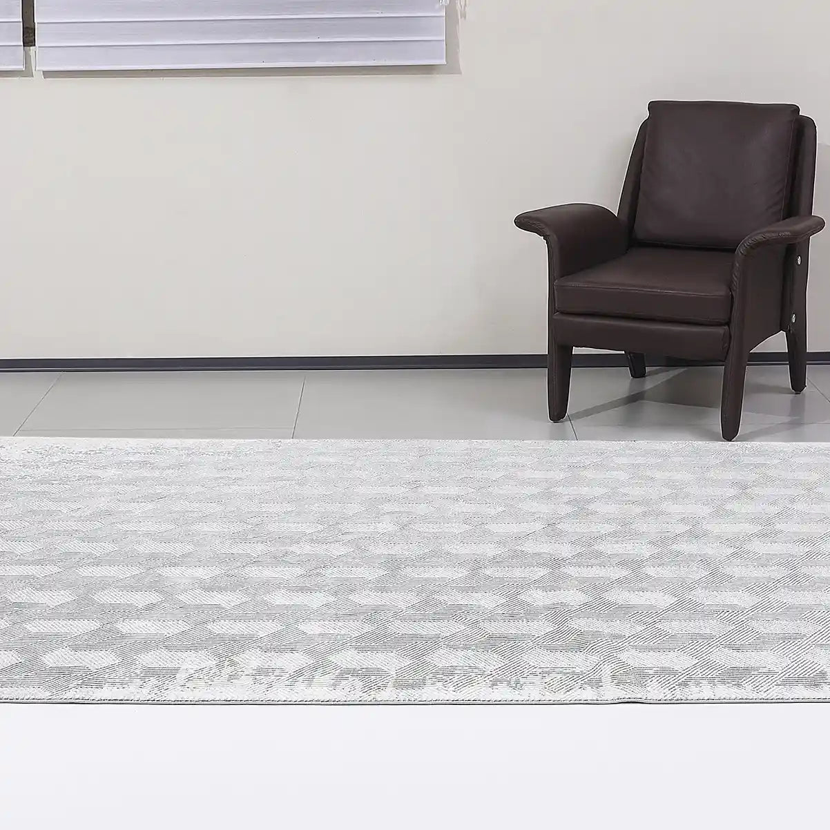 Shafei Textured Geometric Calm Interior Area Rug