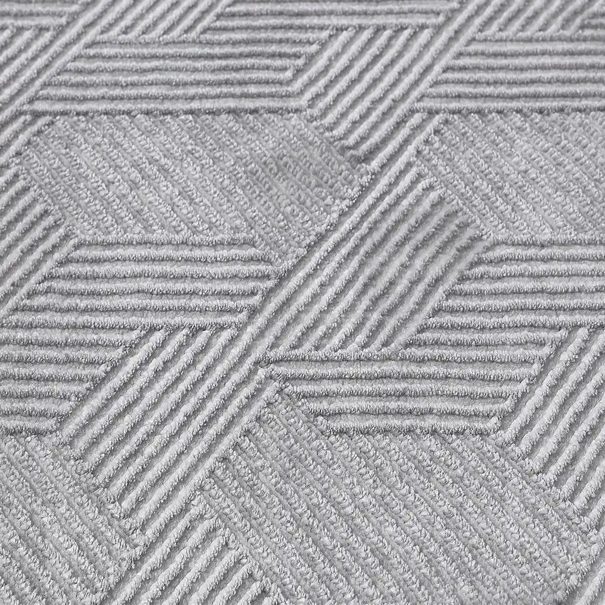Shafei Textured Geometric Calm Interior Area Rug