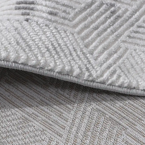 Shafei Textured Geometric Calm Interior Area Rug