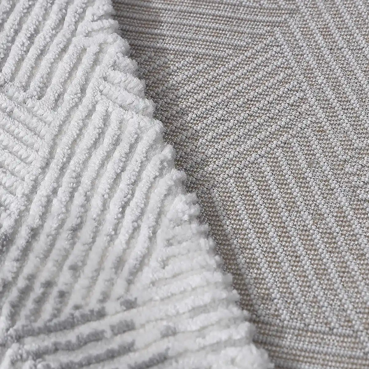 Shafei Textured Geometric Calm Interior Area Rug