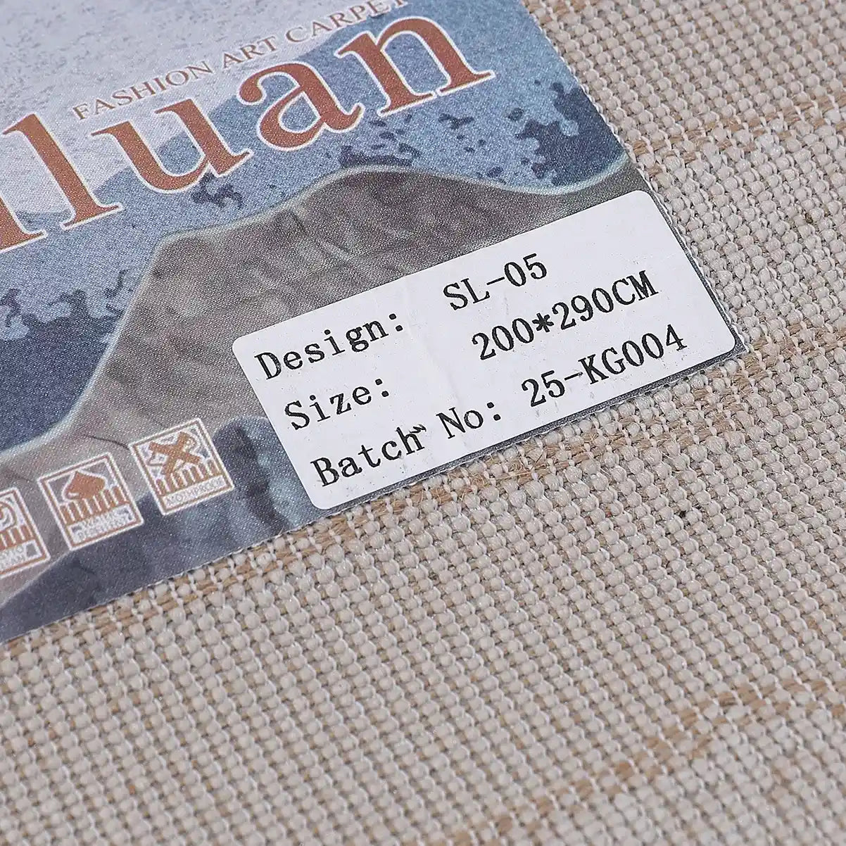 Shanluan Soft Veiled Texture Neutral Area Rug