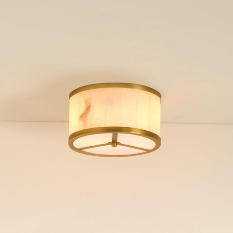 Small Upsala Alabaster Flush Mount Ceiling Light