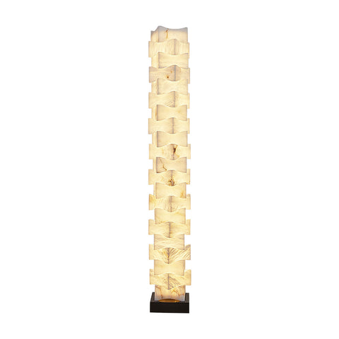 Stacked Alabaster Squares Floor Lamp