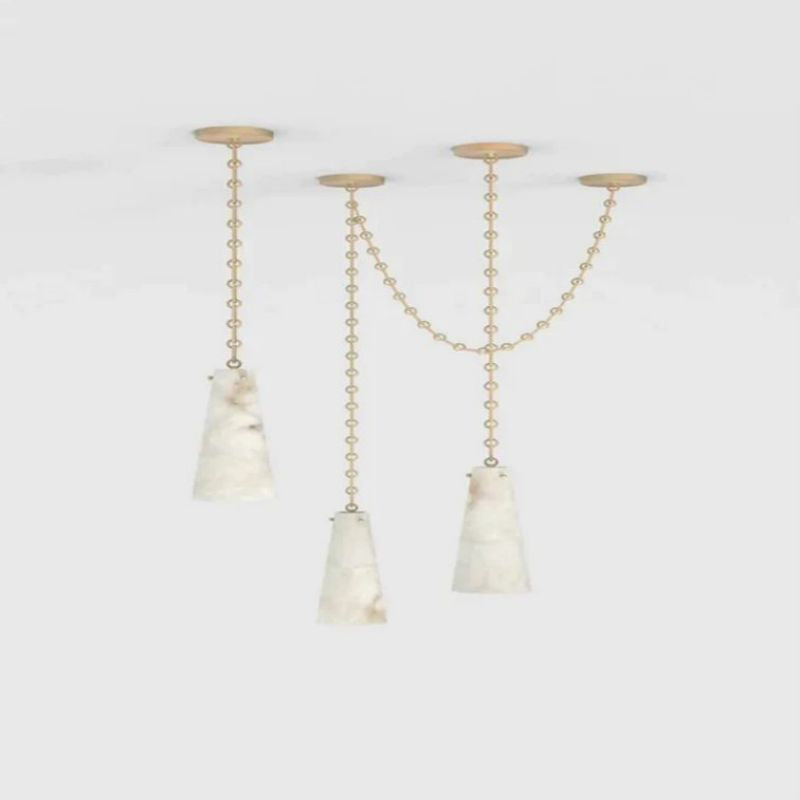 Steven Contemporary Alabaster Chandelier,3-Light Vintage Alabaster Pendant Cluster