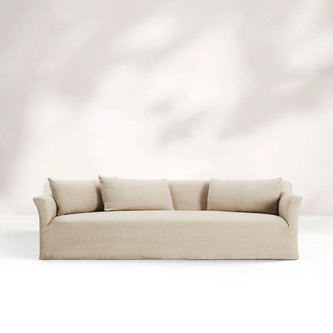 Leond Sofa - Performance Stonewashed Linen Dew