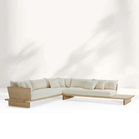 Mury Sectional Sofa- Performance Textured Linen Pearl