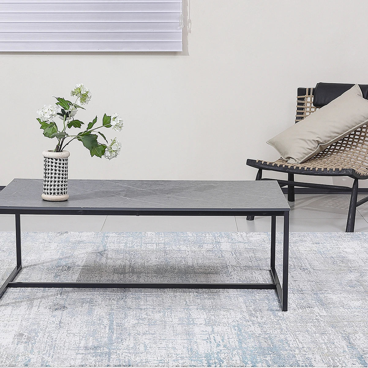 Torino Interwoven Grid Abstract Neutral Area Rug