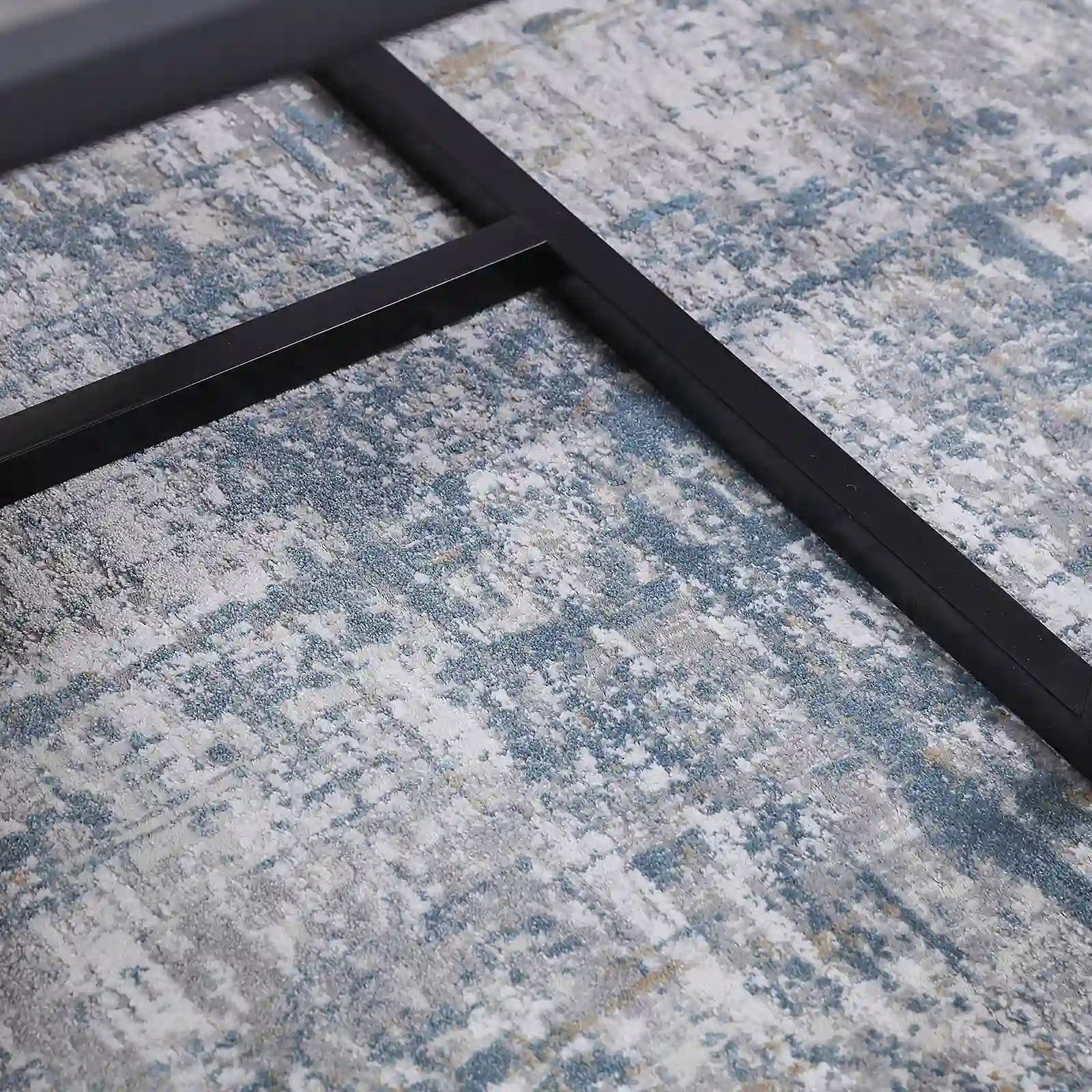 Torino Interwoven Grid Abstract Neutral Area Rug