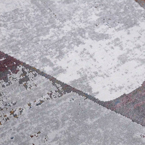 Torino Fragmented Facet Geometric Abstract Neutral Area Rug