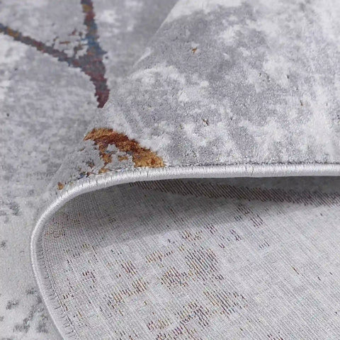 Torino Fragmented Facet Geometric Abstract Neutral Area Rug