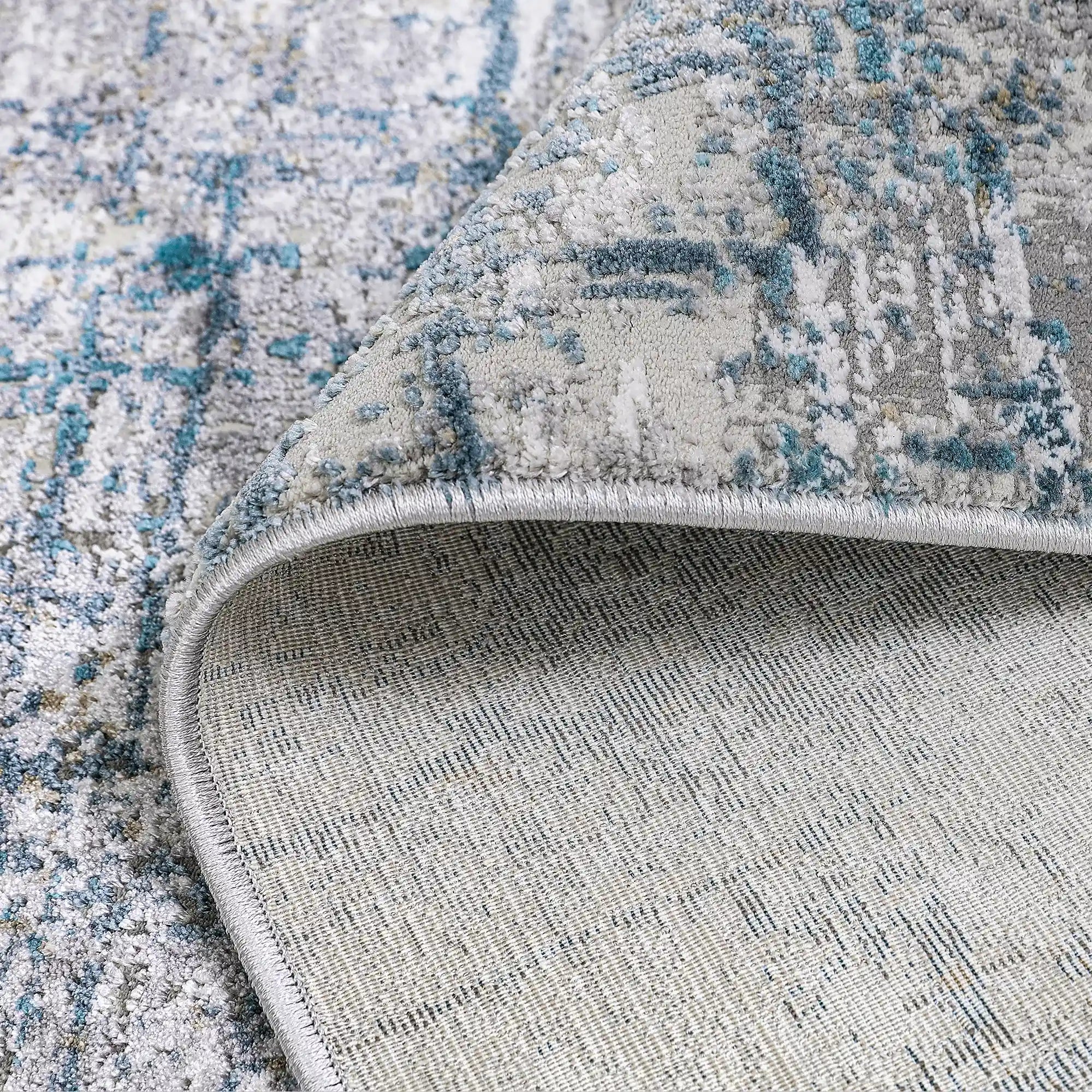 Torino Interwoven Grid Abstract Neutral Area Rug