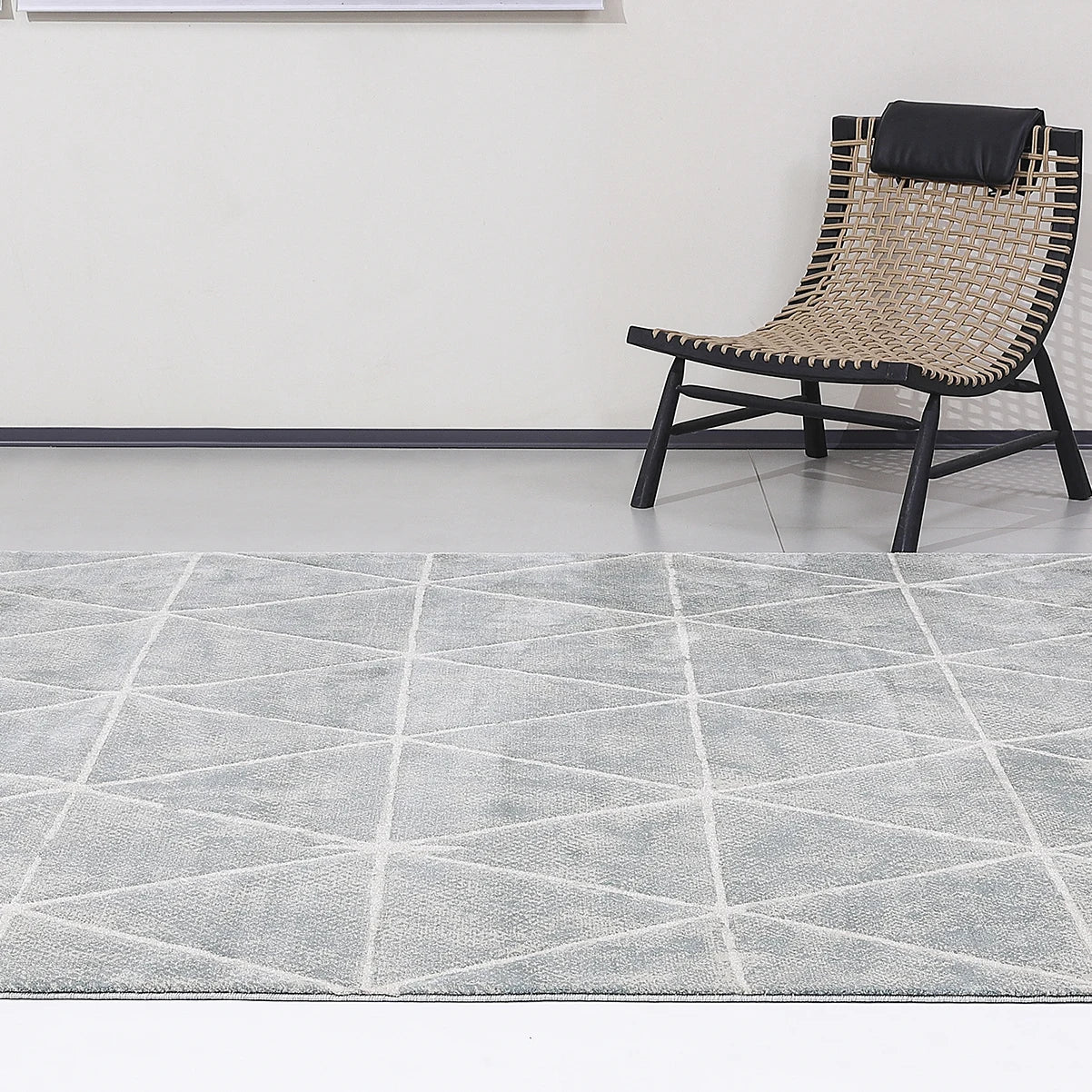 Torino Faceted Grid Abstract Neutral Area Rug
