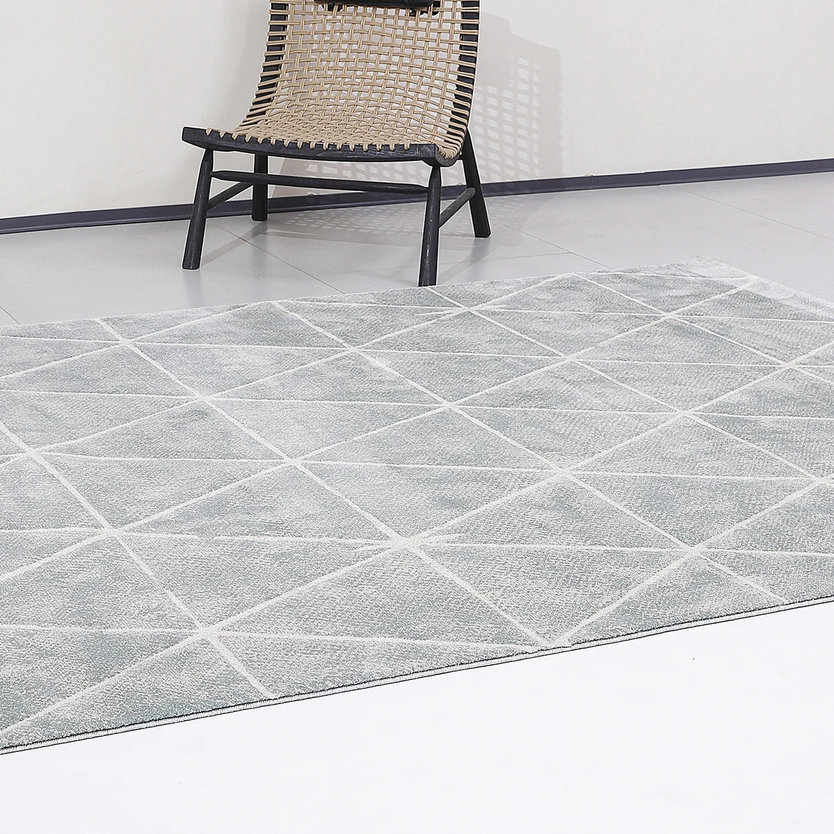 Torino Faceted Grid Abstract Neutral Area Rug