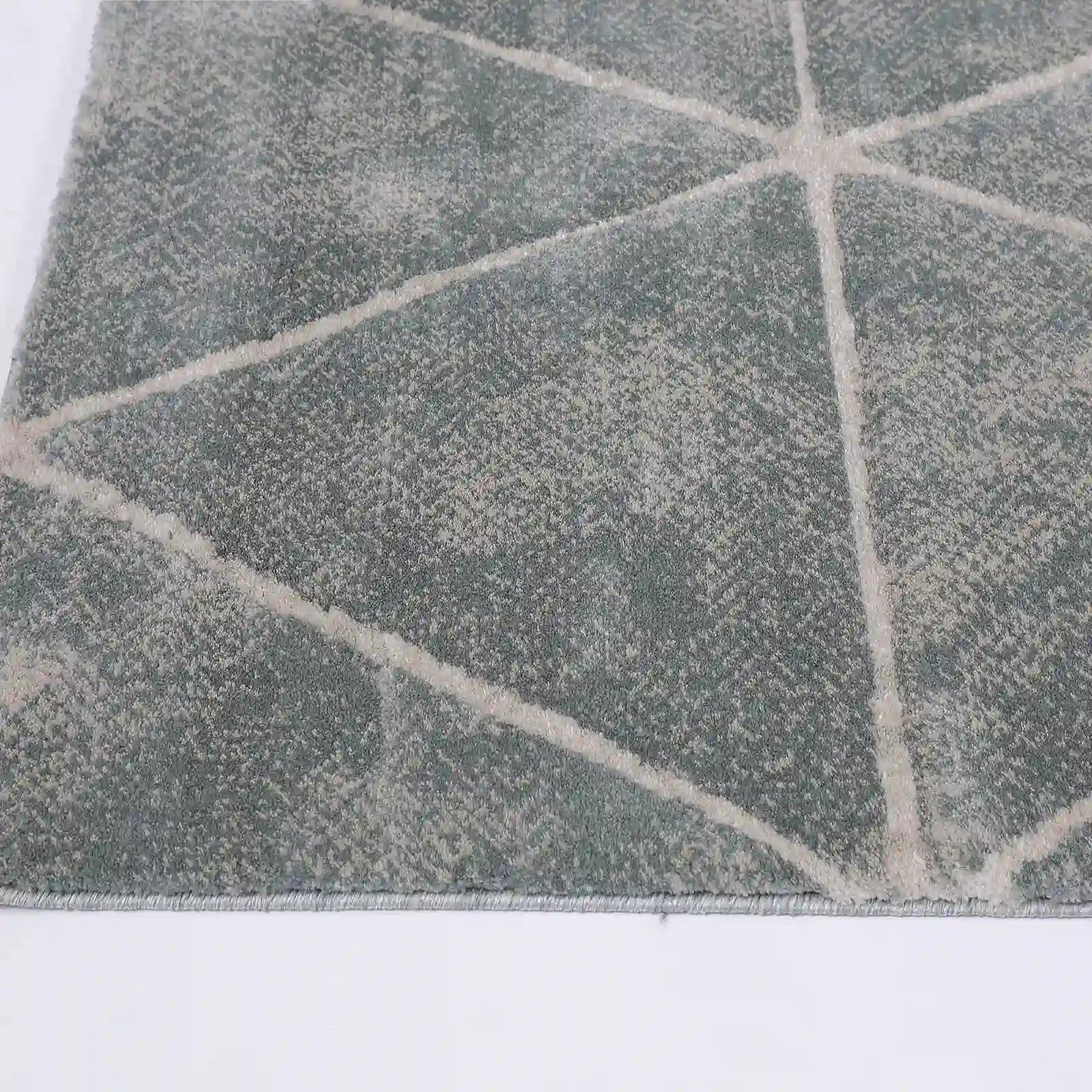 Torino Faceted Grid Abstract Neutral Area Rug