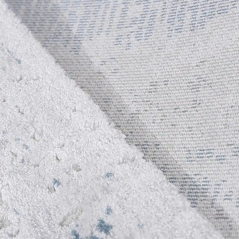 Torino Layered Brushfield Blue Grey Area Rug