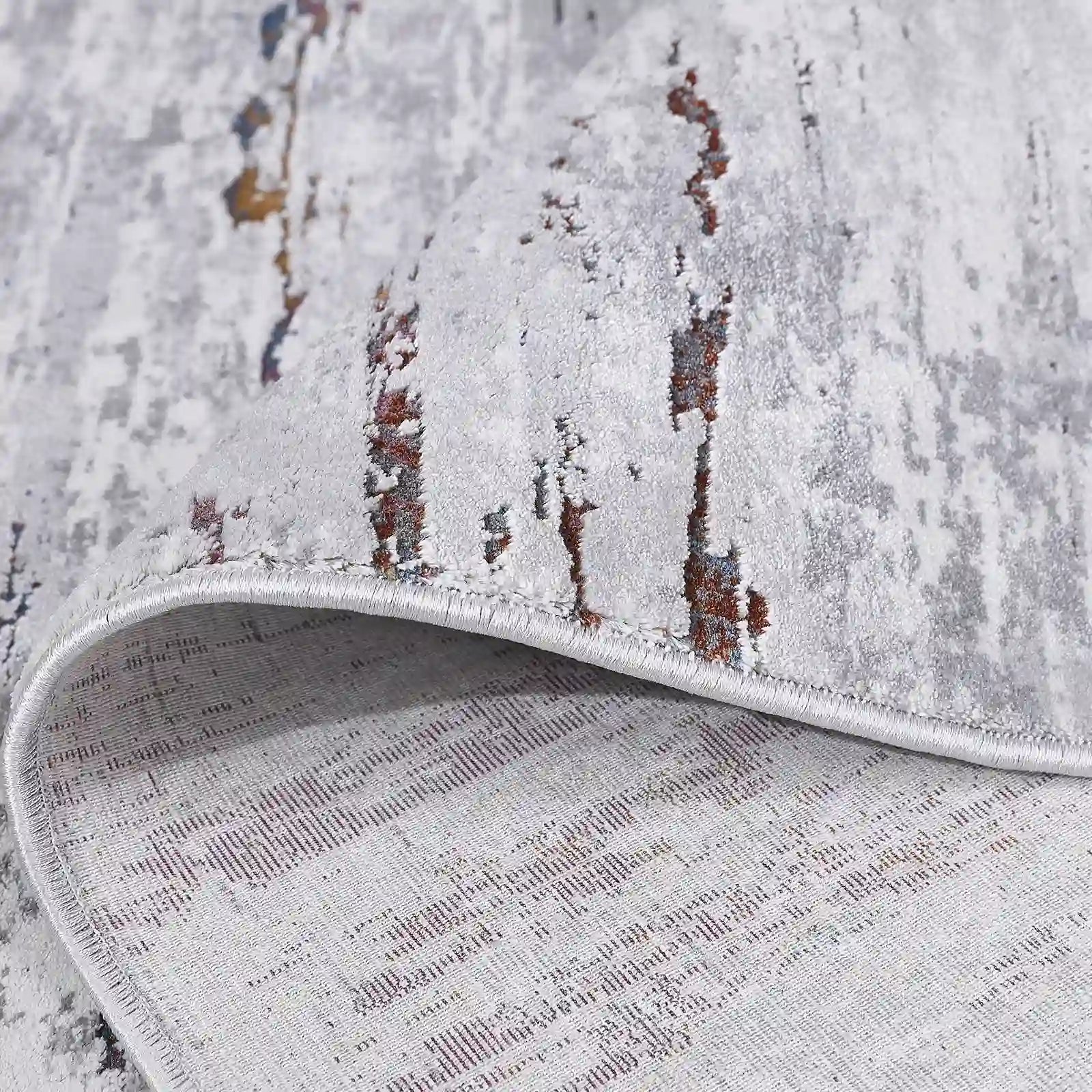 Torino Vertical Weathered Strata Abstract Neutral Area Rug