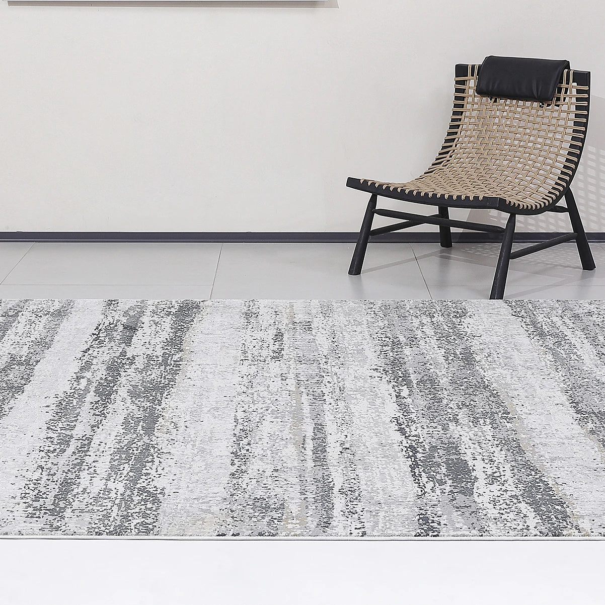 Torino Vertical Rainline Neutral Area Rug