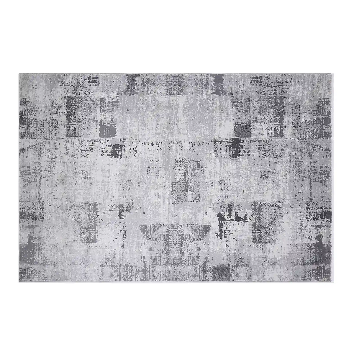 Torino Washed Linear Layered Abstract Neutral Area Rug