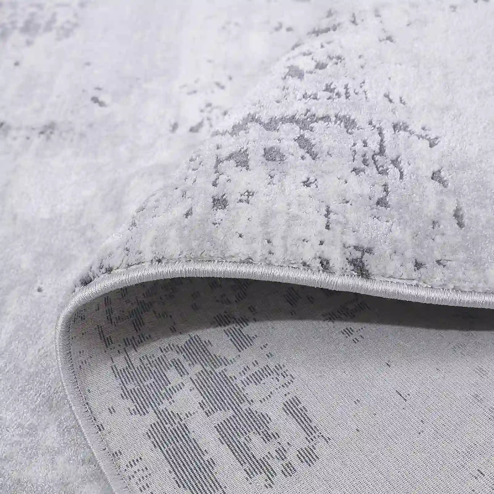 Torino Washed Linear Layered Abstract Neutral Area Rug