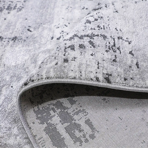 Torino Washed Linear Layered Abstract Neutral Area Rug