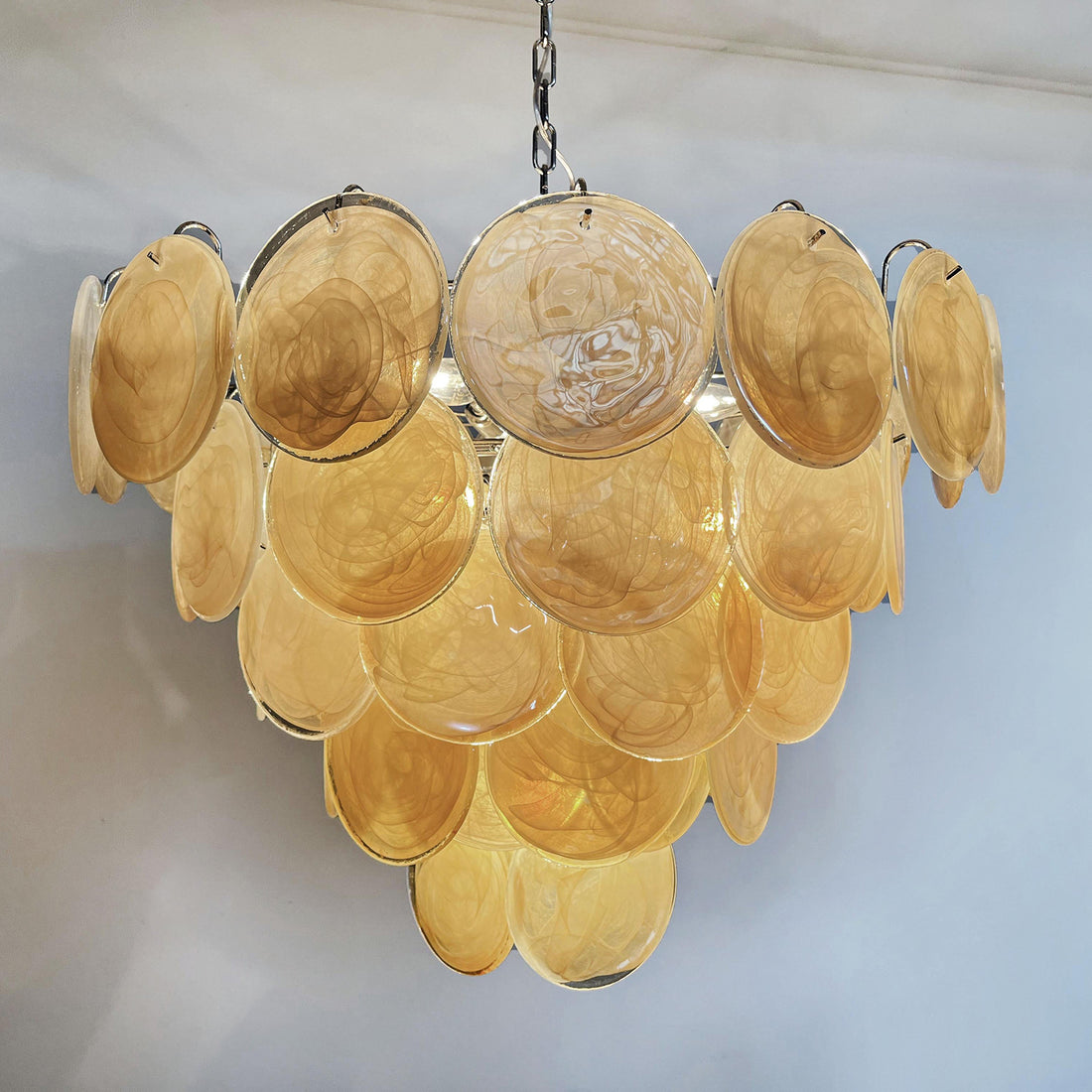 Vintage Murano 27.6″ Disks Chandelier