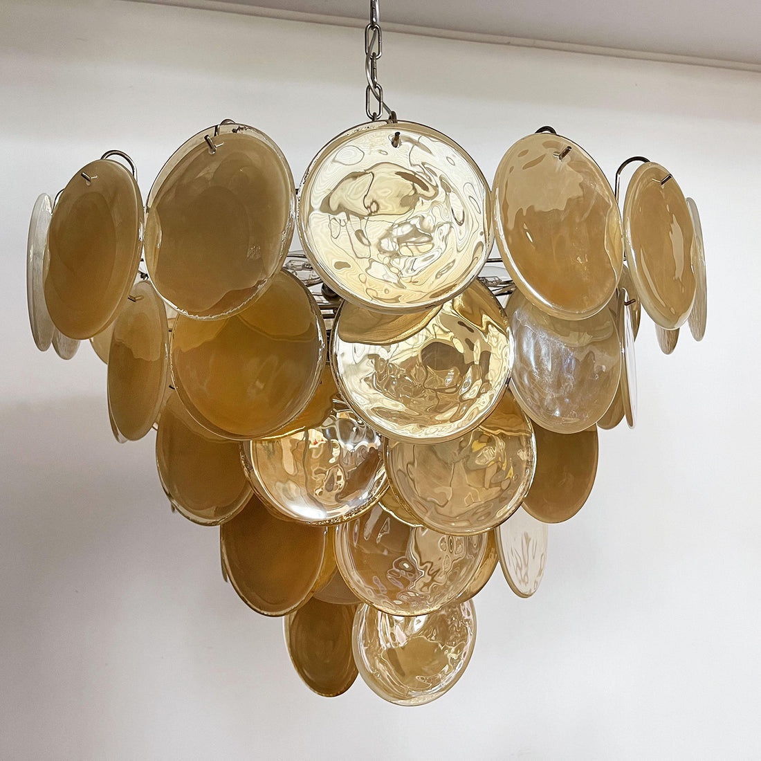 Vintage Murano 27.6″ Disks Chandelier